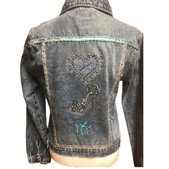 Silver Heel Floral Diva Jean Jacket - Picture 2 of 11